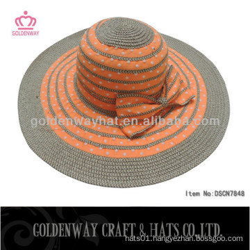 2014 new design lady hats with bow for summer ladies party hats